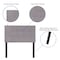 Flash Furniture Bedford Headboard, Twin Size, Gray Fabric HG-HB1704-T-LG-GG - alternate 6
